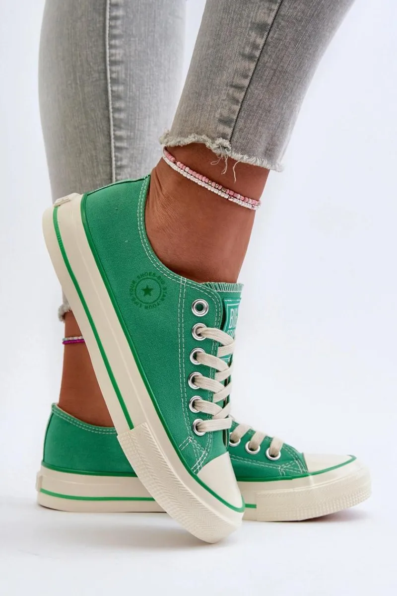 Trampki Damskie Big Star|Trampki Damskie Niskie>Big Star Shoes Niskie Trampki Damskie Big Star NN274268 Zielone Zielony