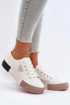 Hot Boto Niskie Trampki Damskie Białe Enalae