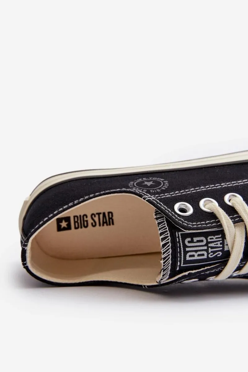 Outlet Big Star Shoes Niskie Trampki Damskie Big Star NN274269 Czarne Czarny