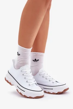 Hot Niskie Trampki Damskie Na Platformie Białe Aradwin Damskie Trampki Damskie Niskie