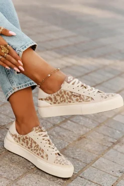 Trampki Damskie Niskie>Lee Cooper Niskie Trampki Damskie Panterka LCW-25-02-3330L Beżowe