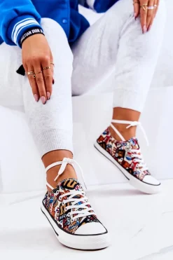 Hot Boto Niskie Trampki Logowane Multikolor Desiree