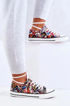 Hot Boto Niskie Trampki Logowane Multikolor Desiree