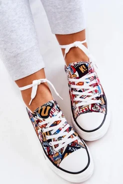 Hot Boto Niskie Trampki Logowane Multikolor Desiree