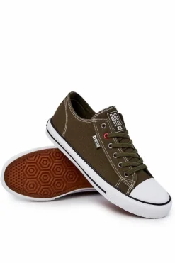 New Big Star Shoes Niskie Trampki Męskie Big Star JJ174383 Khaki
