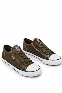 New Big Star Shoes Niskie Trampki Męskie Big Star JJ174383 Khaki