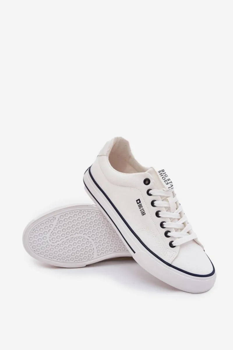 New Niskie Trampki Męskie Big Star NN174017 Białe Męskie Trampki Męskie Big Star|Trampki Niskie