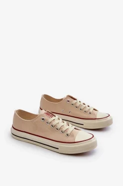 Clearance Big Star Shoes Niskie Trampki Męskie Big Star NN174100 Beżowe Beżowy