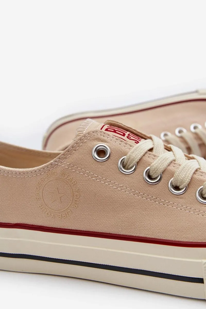 Clearance Big Star Shoes Niskie Trampki Męskie Big Star NN174100 Beżowe Beżowy