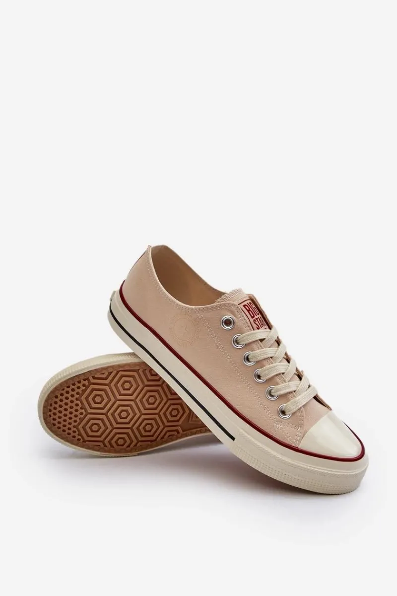 Clearance Big Star Shoes Niskie Trampki Męskie Big Star NN174100 Beżowe Beżowy