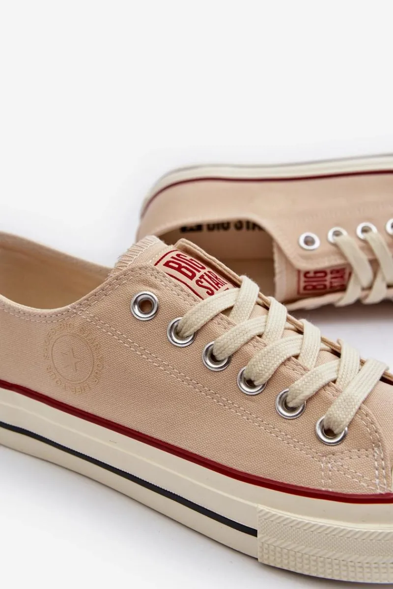 Clearance Big Star Shoes Niskie Trampki Męskie Big Star NN174100 Beżowe Beżowy