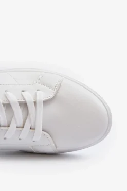 New Niskie Trampki Męskie Eko Skóra Big Star NN174280 Białe Męskie Trampki Męskie Big Star|Trampki Niskie