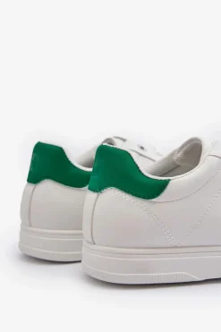 New Niskie Trampki Męskie Eko Skóra Big Star NN174280 Białe Męskie Trampki Męskie Big Star|Trampki Niskie