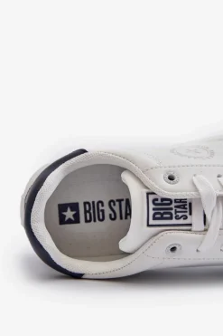 New Big Star Shoes Niskie Trampki Męskie Eko Skóra Big Star NN174282 Białe Biały