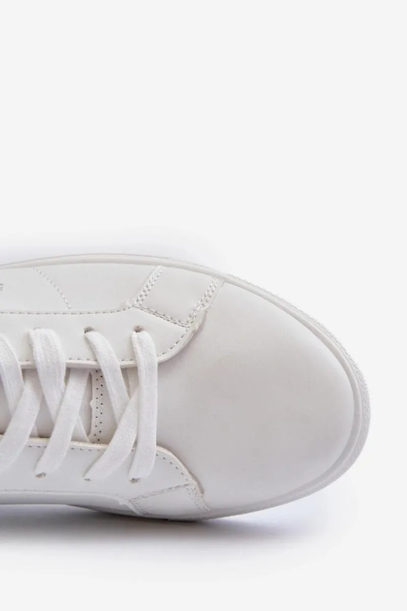 New Big Star Shoes Niskie Trampki Męskie Eko Skóra Big Star NN174282 Białe Biały