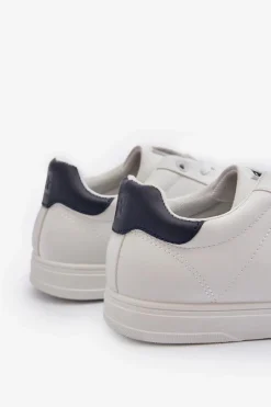 New Big Star Shoes Niskie Trampki Męskie Eko Skóra Big Star NN174282 Białe Biały