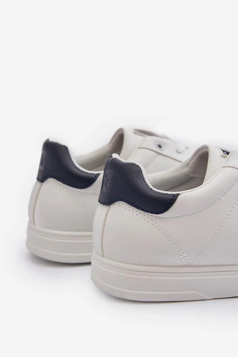 New Big Star Shoes Niskie Trampki Męskie Eko Skóra Big Star NN174282 Białe Biały