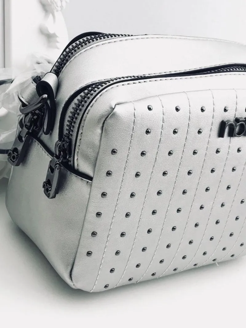 Srebrna Damska Torebka Listonoszka Torebki Nobo|Listonoszki