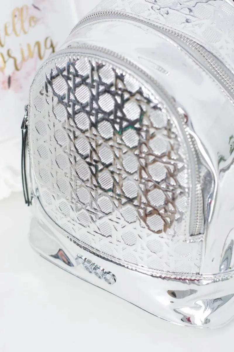 Plecaki|Torebki Nobo>Nobo Srebrny Designerski Plecak