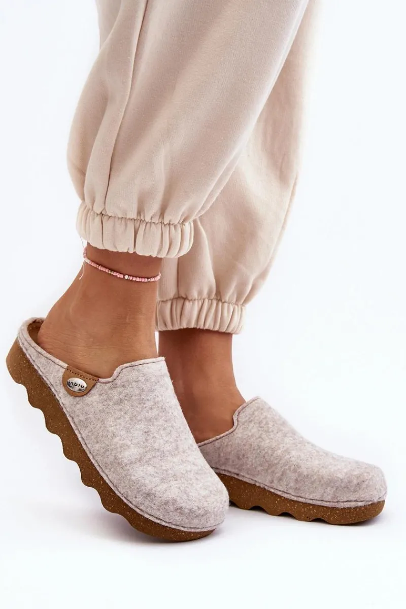 Kapcie Klasyczne|Klapki Damskie Klasyczne>INBLU Obuwie Domowe Kapcie Damskie Profilaktyczne DK000011 Beżowe