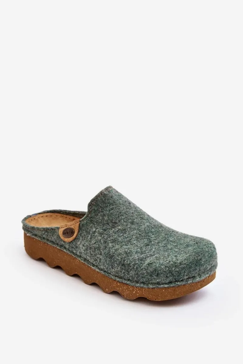 Kapcie Klasyczne|Klapki Damskie Klasyczne>INBLU Obuwie Domowe Kapcie Damskie Profilaktyczne DK000011 Zielone