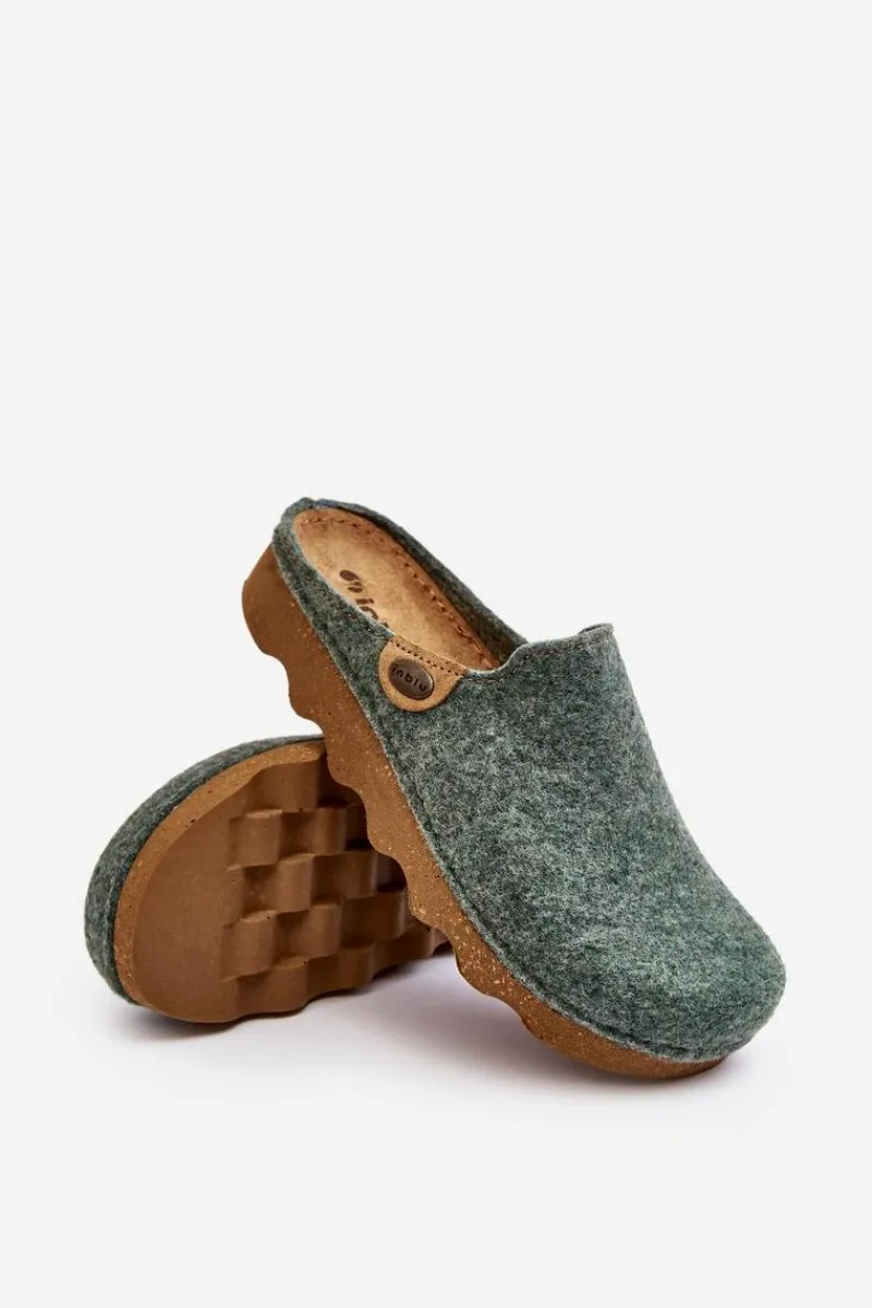 Kapcie Klasyczne|Klapki Damskie Klasyczne>INBLU Obuwie Domowe Kapcie Damskie Profilaktyczne DK000011 Zielone