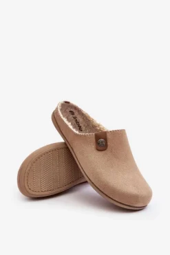 Sale Obuwie Domowe Kapcie Damskie GF000011 Beżowe Damskie Kapcie Klasyczne|Klapki Damskie Klasyczne