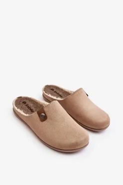 Sale Obuwie Domowe Kapcie Damskie GF000011 Beżowe Damskie Kapcie Klasyczne|Klapki Damskie Klasyczne