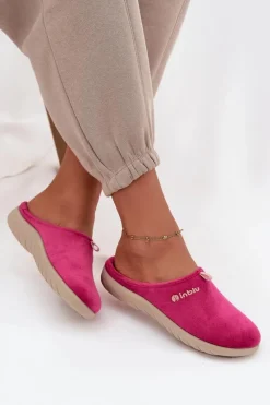 Sale Obuwie Domowe Kapcie Damskie ET000037 Różowe Damskie Kapcie Klasyczne|Klapki Damskie Klasyczne