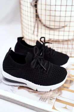 Best Boto Obuwie Sportowe Dziecięce Sznurowane Czarne Lena