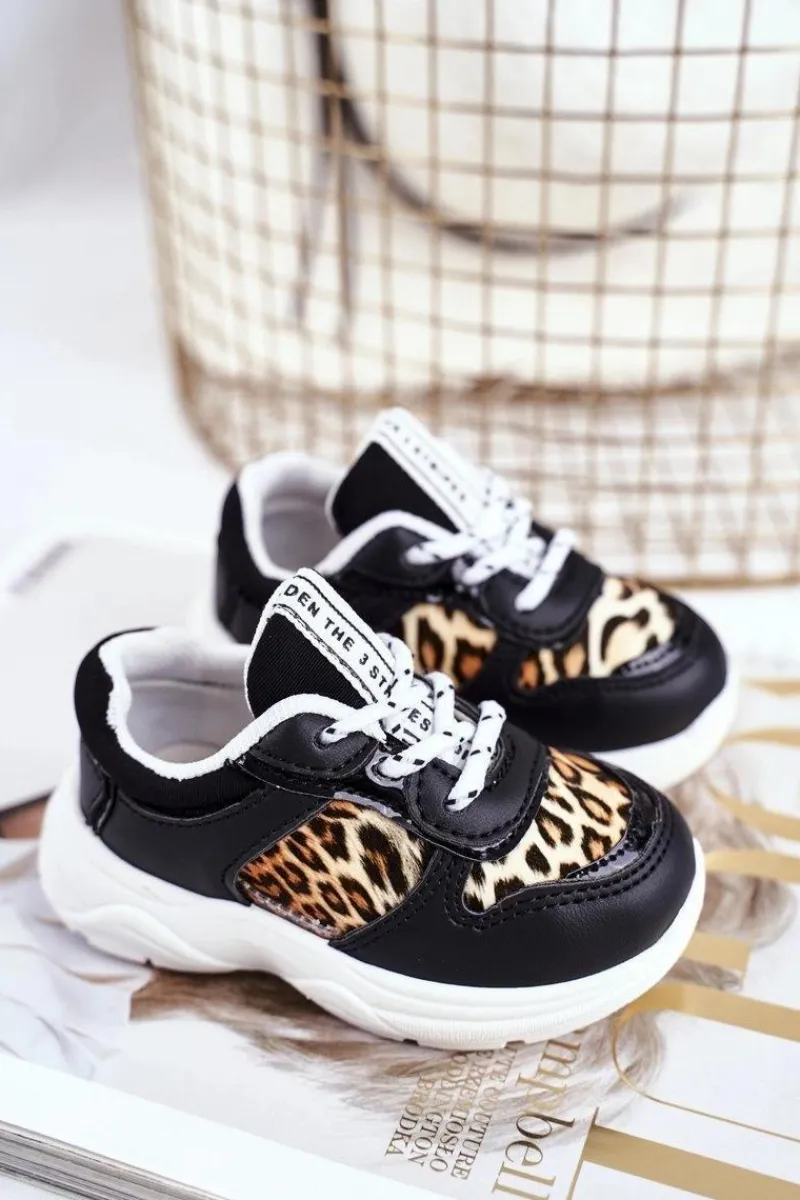 Best Boto Obuwie Sportowe Dziecięce W Panterkę Czarne Penny