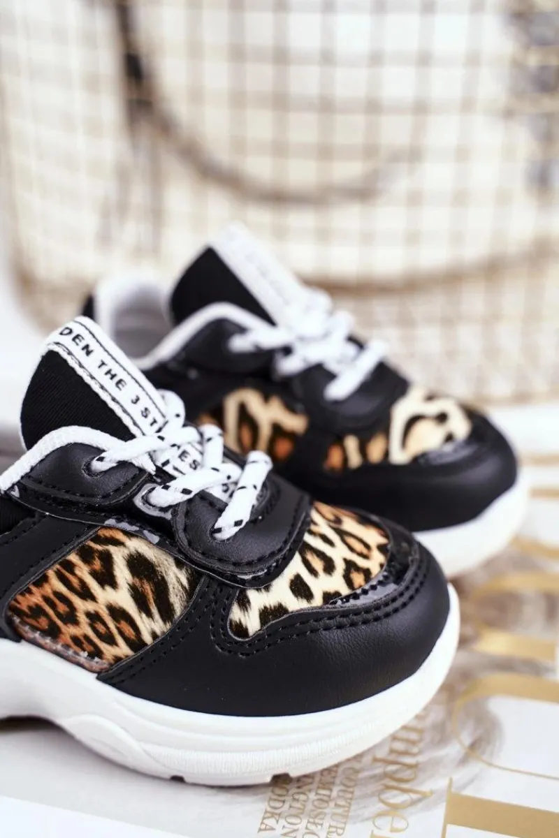 Best Boto Obuwie Sportowe Dziecięce W Panterkę Czarne Penny