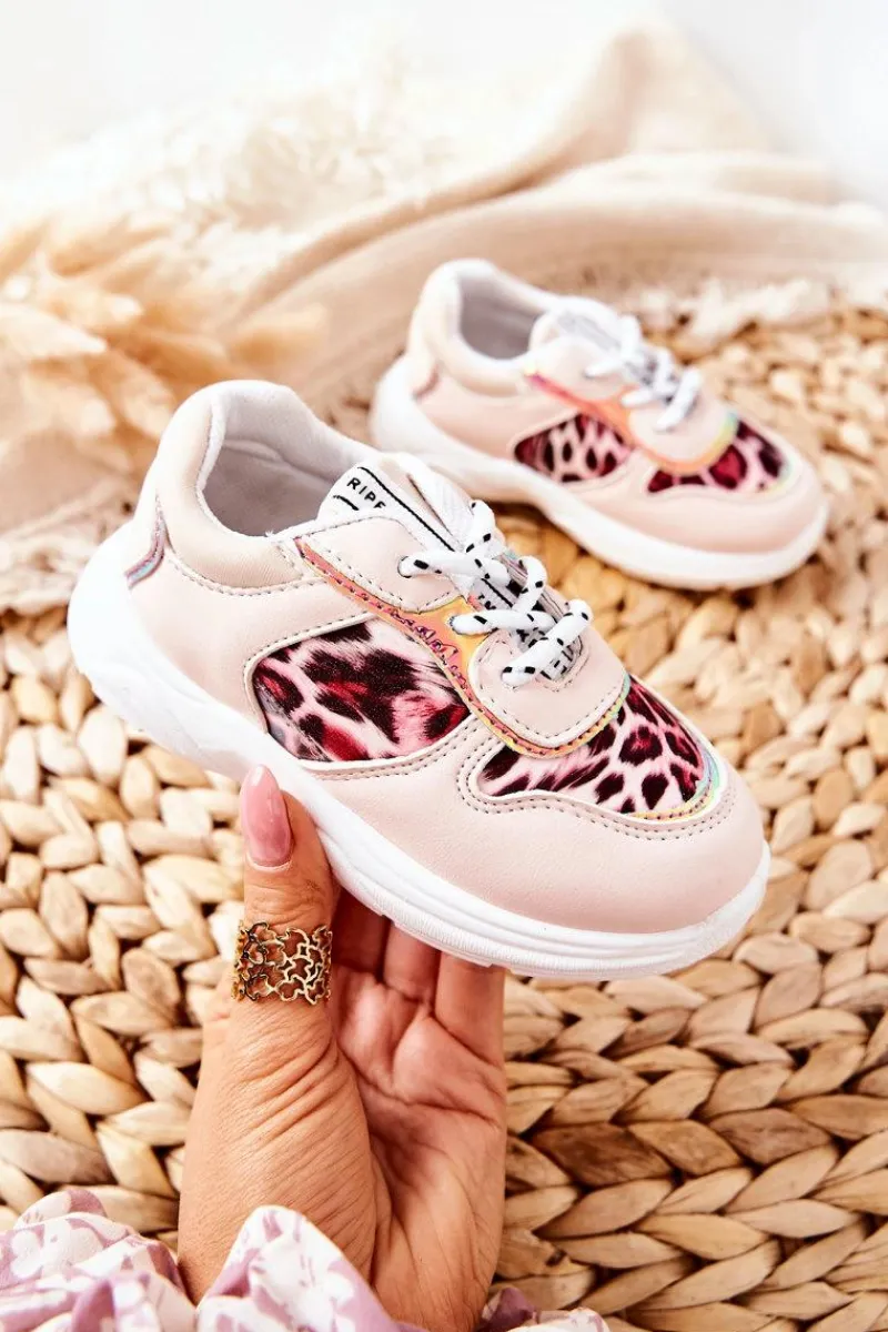 Sale Obuwie Sportowe Dziecięce W Panterkę Różowe Penny Dzieci Dziewczęce