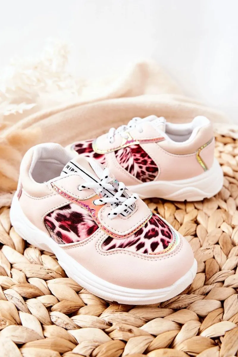 Sale Obuwie Sportowe Dziecięce W Panterkę Różowe Penny Dzieci Dziewczęce