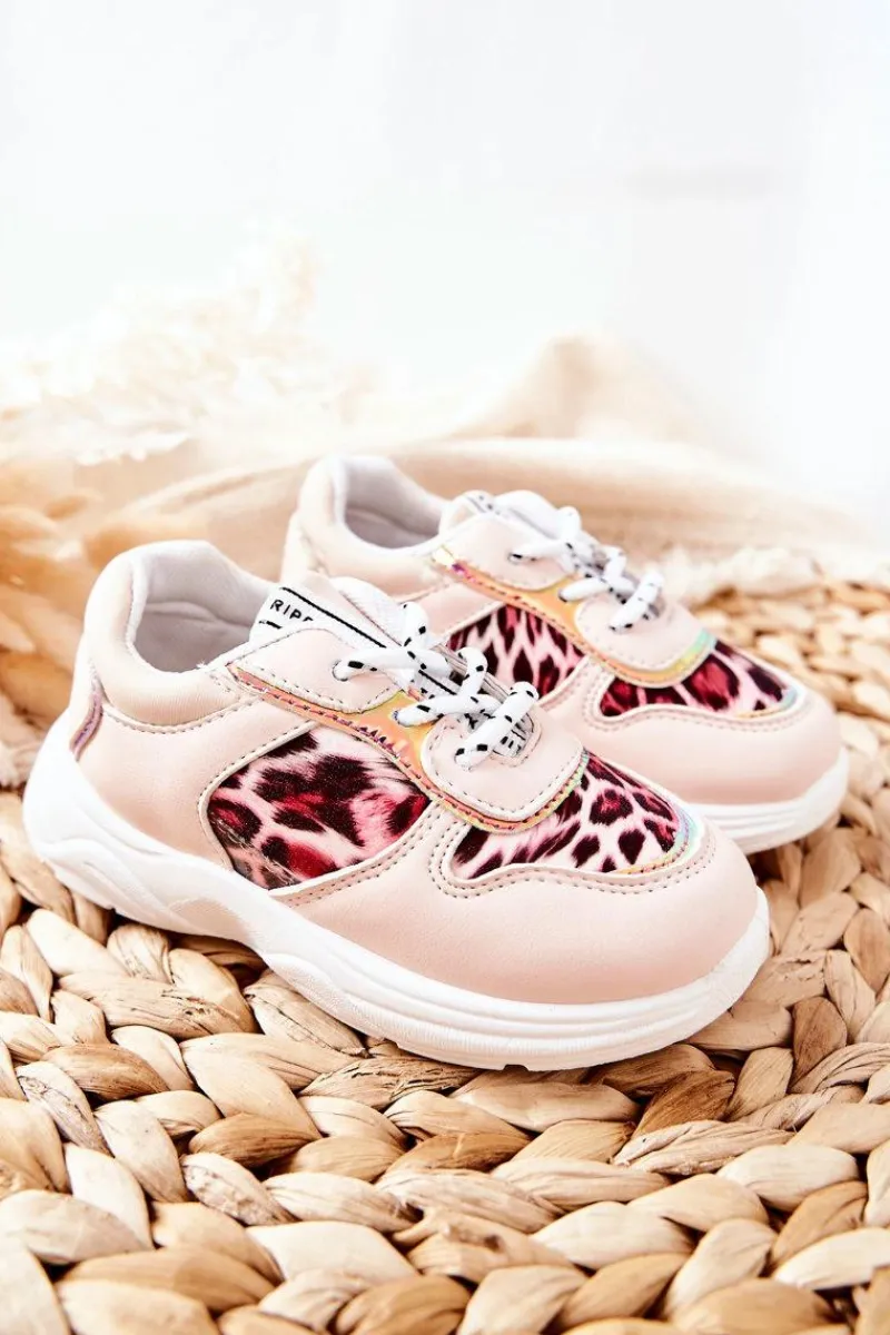 Sale Obuwie Sportowe Dziecięce W Panterkę Różowe Penny Dzieci Dziewczęce