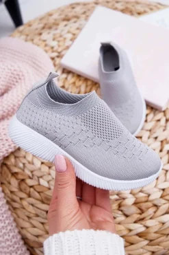 Outlet Obuwie Sportowe Dziecięce Młodzieżowe Szare Lambi Dzieci Chłopięce|Dziewczęce