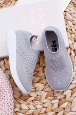 Outlet Obuwie Sportowe Dziecięce Młodzieżowe Szare Lambi Dzieci Chłopięce|Dziewczęce