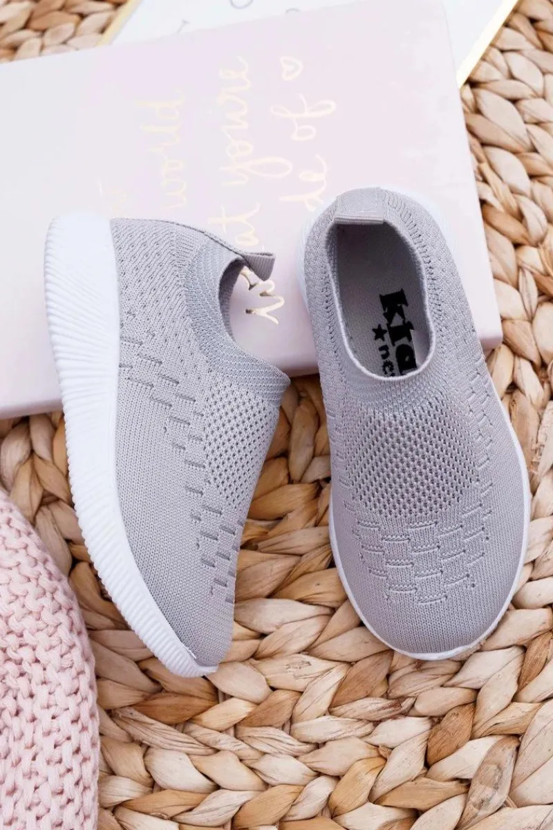 Outlet Obuwie Sportowe Dziecięce Młodzieżowe Szare Lambi Dzieci Chłopięce|Dziewczęce