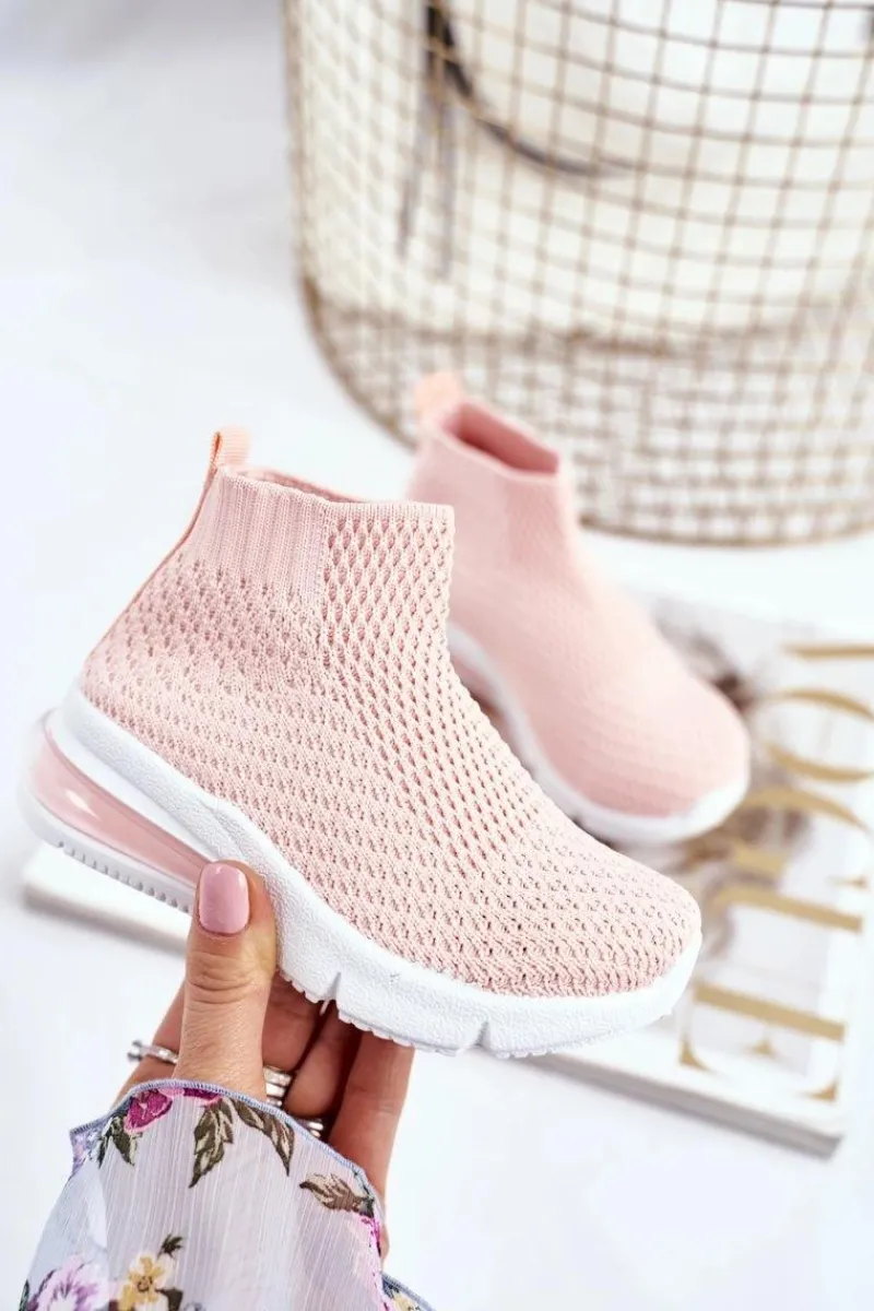 Dziewczęce>Boto Obuwie Sportowe Dziecięce Wysokie Różowe Tobi