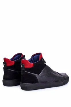 Best GOE Obuwie Sportowe Męskie Skórzane Czarne GG1N3114