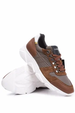 Online GOE Obuwie Sportowe Męskie Skórzane Brązowe FF1N3021