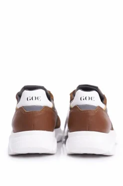 Online GOE Obuwie Sportowe Męskie Skórzane Brązowe FF1N3021