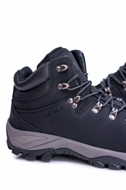 Sale Boto Obuwie Trekkingowe Męskie Ocieplane Czarne Jax