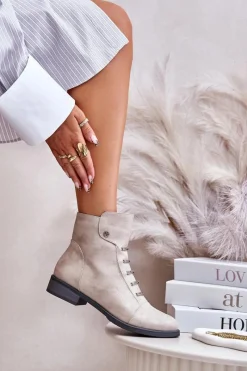 Czarne Botki|Botki Zimowe Damskie><noscript><img width=