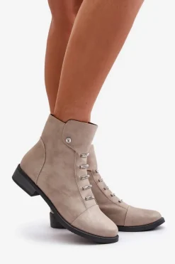 Czarne Botki|Botki Zimowe Damskie><noscript><img width=