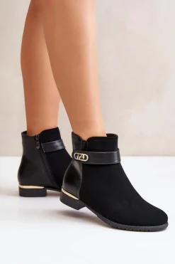 Brązowe I Beżowe Botki|Botki Płaskie><noscript><img width=