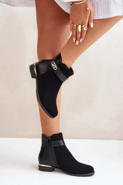 Brązowe I Beżowe Botki|Botki Płaskie><noscript><img width=