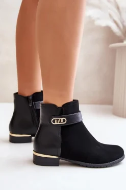 Brązowe I Beżowe Botki|Botki Płaskie><noscript><img width=