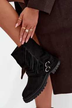 Botki Ocieplane|Czarne Botki><noscript><img width=