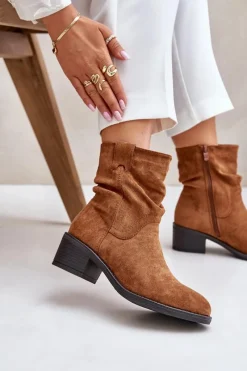 Brązowe I Beżowe Botki|Botki Na Obcasie><noscript><img width=